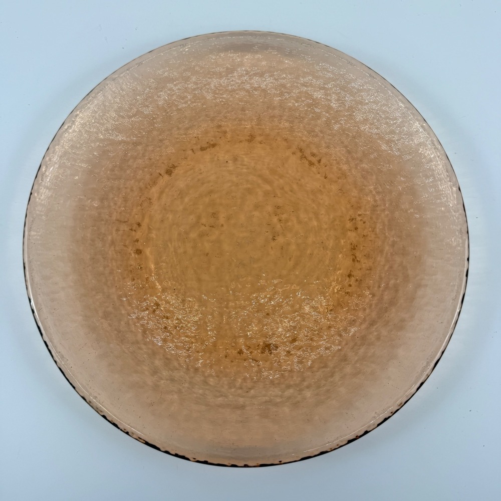 Fire and Light Recycled Glass 11" Dinner Plate Copper Discontinued - Picture 4 of 6